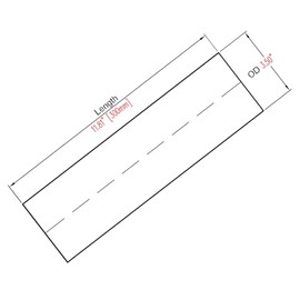 Podavelle Podavelle 3.5 Inch 89mm OD Aluminum Intercooler Pipe Piping Air Intake Tube Straight 11.8" 300mm Long, Brushed Finish, Pack of 2