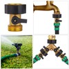 Heavy Duty Brass Shut Off Valve Garden Hose Connector，3PCS 3/4"