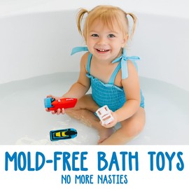 SplashEZ Bath Toy Boats for Toddlers, Mold Free Boat Bath Toys for Kids & Toddlers, No Hole for Water Floating Ships for Bathtub, Pool, Shower for Boys & Girls, 3-Pack: Jet Ski Yacht Catamaran