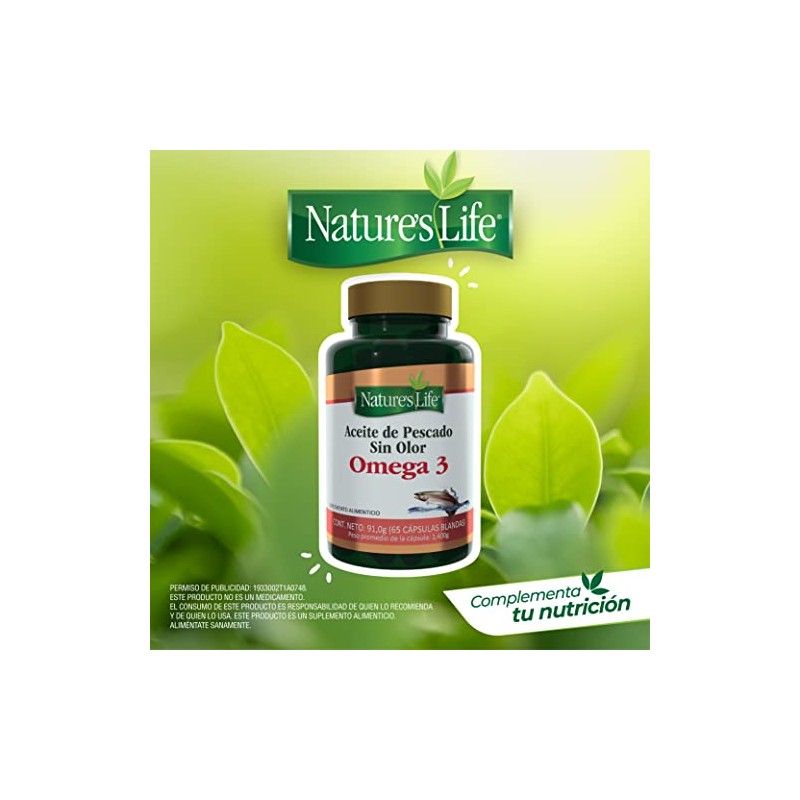Nature's Life Aceite de Pescado Omega 3 65 Cápsulas