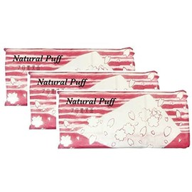 [Bulk Buy, 3 Pieces] Akole Natural Puff 180 Sheets [Cotton Puff] (Set of 3 180 Sheets)