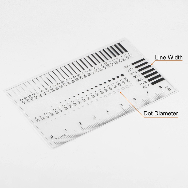 sourcing map High Precision SEC Size Estimation Chart 8cm 0.5mm