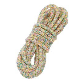 PATIKIL Sequins Rope, 5.5 Yard 6mm Sequins Rhinestone Tube Cord for Wedding Dresses Earring Costume Clothing Shoes Jewelry DIY Crafts Making Accessory, Yellow Green