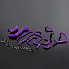 PIT66 Silicone Radiator Hose Kit Compatible with 2008-2011 Subaru Impreza WRX MK10 GRB/GH Purple