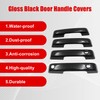 FZJDSD Gloss Black Door Handle Covers with Smart Key Cutout