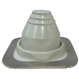 Flashers #1 White EPDM Square Base Flexible Roof Jack Pipe Boot Metal Roofing Pipe Flashing (Pipe OD 1/4" to 2") - 100% Made in The USA