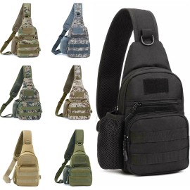 Unbranded Tactical Army Shoulder Bag Men Sling Crossbody Bags Camping Hiking Chest Pack US - Army Green