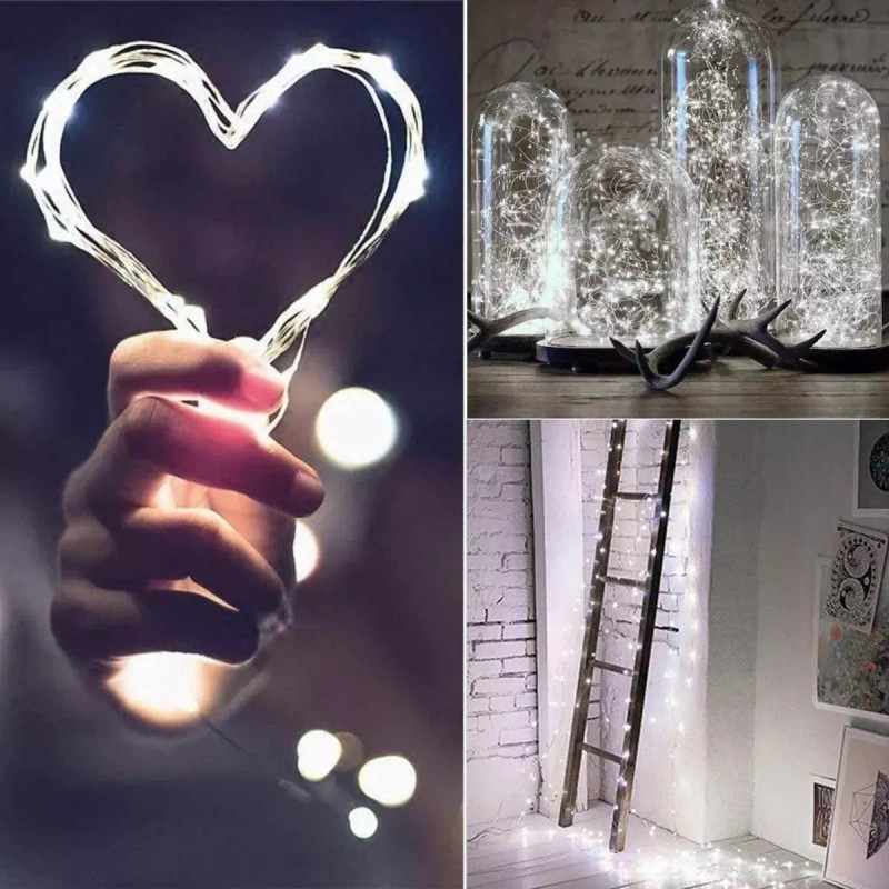 MIZETLI 12pzs Luces Led Decoracion Navidad Para Exterior Interior 2m