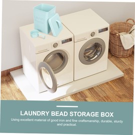 OATIPHO 1 Set Versatile Laundry Powder Storage Box with Durable Handle Capacity Softener Dispenser for Organizing Laundry Room Sturdy Iron Construction