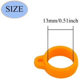 GrliTra 12pcs Anti-Lost Silicone Rubber Ring Holder Multipurpose Carrying Kit Flexible Comfort Band Holder Case for Pens Device Office Daily Sport Assorted Color, Diameter 13mm/0.51inch