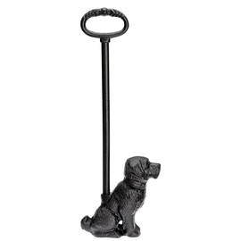 Long Handle Door Stoppers, Cast Iron Heavy Door Stop, Decorative Door Holder to Keep Door Open, Portable Tall Door Stopper, Funny Cute Animal Floor Door Stops for Home, Vintage Brown (Dog)