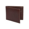 Torino Leather Tumbled Glove Leather Billfold Wallet - Brown