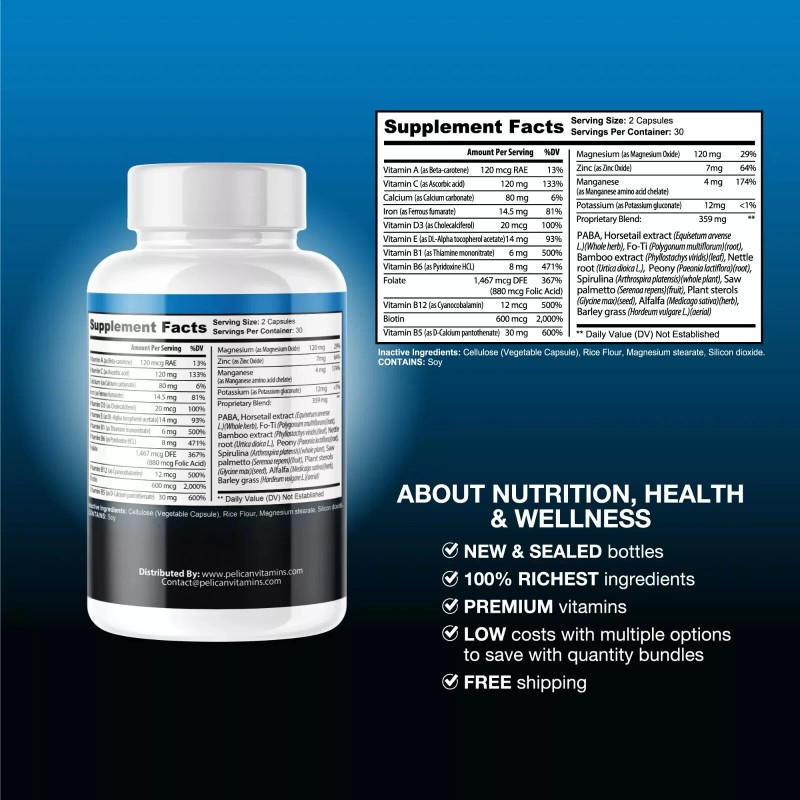 Dr. Pelican Minoxiden Max- Hair Support- 60 Capsules- Dr. Pelican
