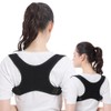 INOID Posture Supporter, Posture Belt, Rolled Shoulders, Black