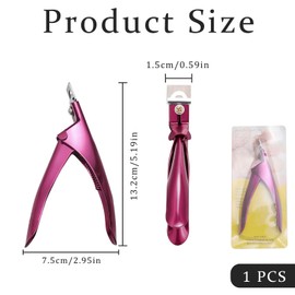 Nail Clippers Gel Nails Manicure Tip Cutter Stainless Steel Professional Gel Nails Accessories for Trimming Artificial Nails Fingernails Gel Nails False Nails