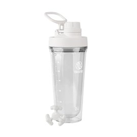 Takeya - Coctelera de proteínas - Botella de plástico sin BPA con tapa de boquilla a prueba de fugas, coctelera fácil de transportar para gimnasio y m