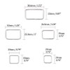 Swpeet 100 Pcs Assorted Metal Rectangle Ring, Webbing Belts Buckle