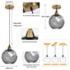 BOKT Large 1-Lights Smoke Gray Glass Pendant Light Brushed Gold