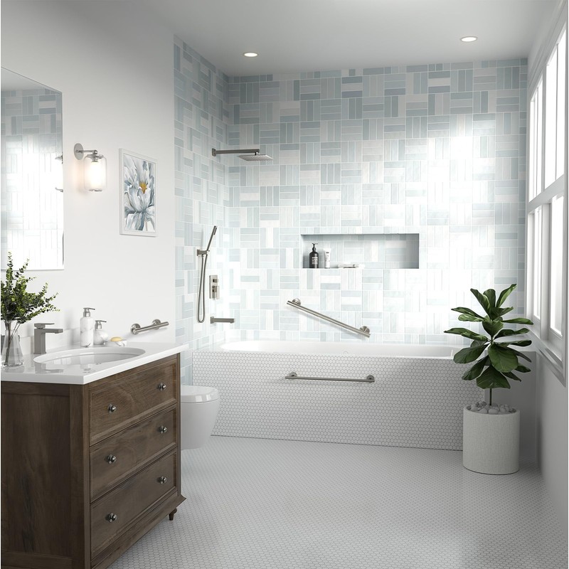 Lava Odoro Shower Grab Bar, Modern Stainless Steel Handicap Grab