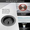 Black Sink Drain 3-1/2 Inch Matte Black Kitchen Sink Drain