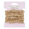 Oz Essentials Small Scrunchie 6 Pack - Beige