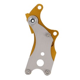 Disc Brake Adapter CNC Integrated Process Aluminum Alloy Fixed Seat Disc Brake Conversion for Mountain Road Cycling Gold