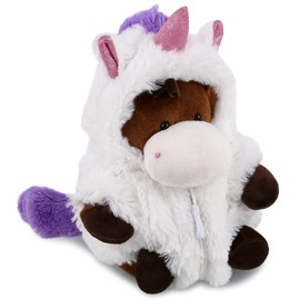 DolliBu Horse Unicorn Plush Stuffed Animal Toy - Super Soft Horsecorn Dress Up with Removable Plush Unicorn Outfit, Cute Fantasy Wildlife Gift with Name Personalization - 6 Inches