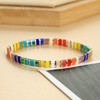 C·QUAN CHI Tila Bead Bracelet Women Strand Bracelet Flat Bead