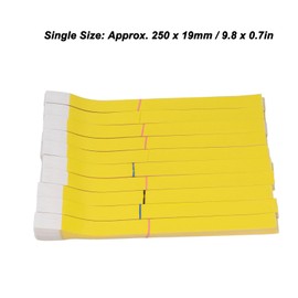 1000 Uds Pulseras Desechables Impermeables Resistentes a Desgarros Pulseras de Papel para Eventos para Niños Patio de Recreo Concierto (Amarillo)