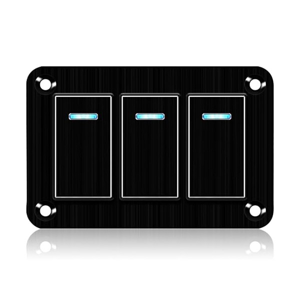 xhtechnology Rocker Switch Panel C 3 Gang Aluminum Toggle Switch