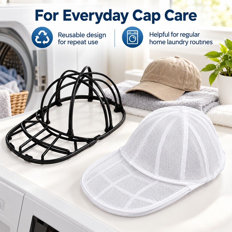 Baseball Cap Washing Cage & Mesh Laundry Bag Set –
