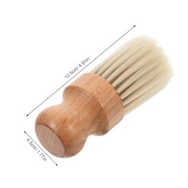 Healeved Hair Cleaning Brush Barber Wooden Brush Hairdressing Tool Neck Duster Face Cleaning Professional