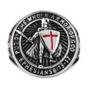 HZMAN Stainless Steel Knights Templar Ring for Men Boys Retro