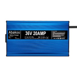 Abakoo 36V 20A Battery Charger Power Supply for EZGO EZ-GO TXT 96-Up Golf Cart, with Powerwise D-Plug Style