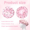 Double Layer Shower Cap Waterproof Shower Cap for Long and
