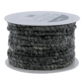 KragoART Wool Cord, Wool Cord 7 mm Wide on 20 m Roll (Anthracite Melange)