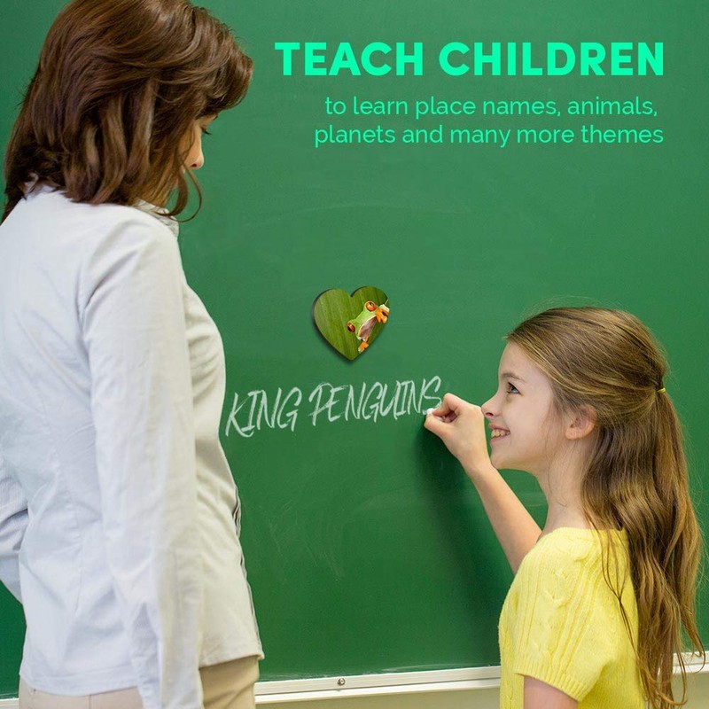 1 x Heart MDF Magnets - Green Frog Nature Frogs