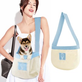 Dog Carrier Carrier for Small Dogs up to 5 kg, Lightweight and Comfortable Pet Carrier with Breathable Canvas, Magnetic Closure