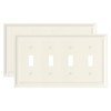 2-Pack Quad Toggle Light Switch Cover Plate, Almond Decorative Switch