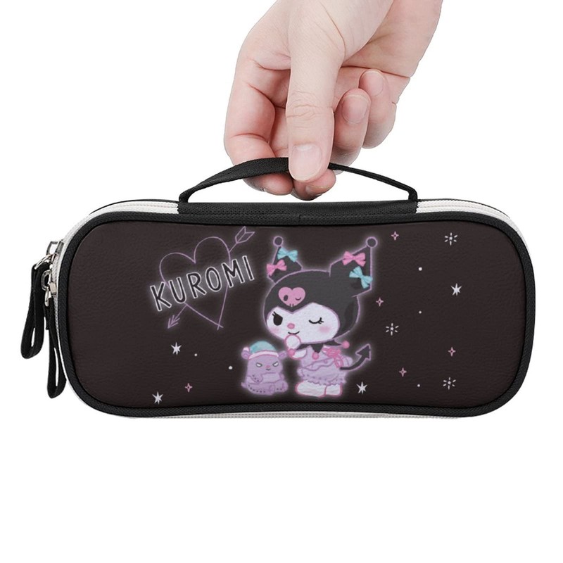 Kurumi-chan Pen Case, Large Capacity, Pencil Case, Multi-functional, Stylish, Leather,