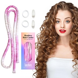 Lanzhire Overnight Curling Headband for Heatless Curls, No Heat Rod for Long and Short Hair (Pink Tie Dye)