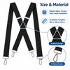 Heavy Duty X-Back Suspenders for Men – Adjustable Elastic Straps
