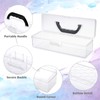 BTSKY 3 Pack Clear Plastic Painting Brush Container with Black