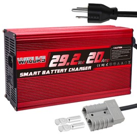 29.2V 20A LiFePO4 Battery Charger Used for 8S 24V 25.6V LiFePO4 Battery Pack with Grey 50A Anderson Smart Fast Charger