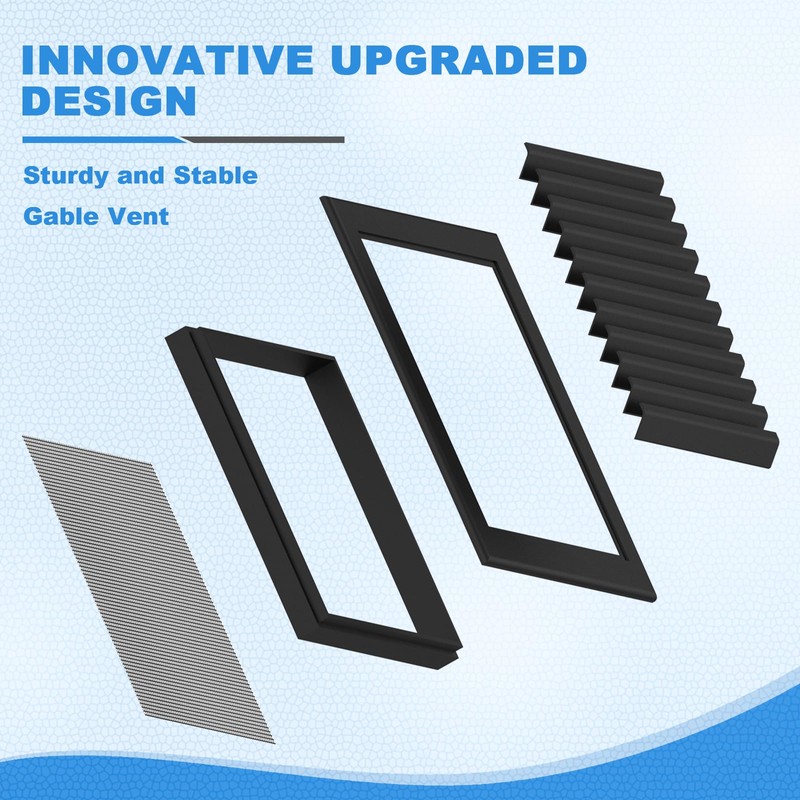 Zepoty 10" x 10" Aluminum Gable Vent with Screen -