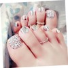 FOMIYES Pcs Set Natural Fake Toenails Tips Full Cover Artificial