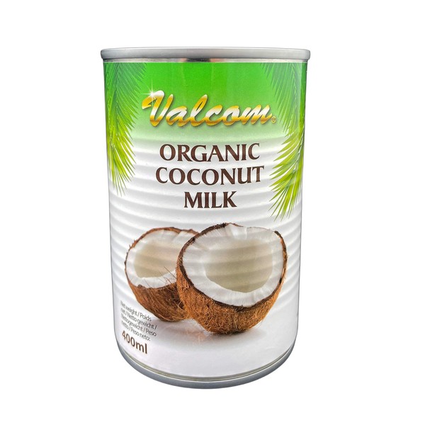Valcom Organic Coconut Milk, Coconut, 400 ml