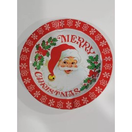 Vintage Santa Clause  Metal Ashtray Christmas