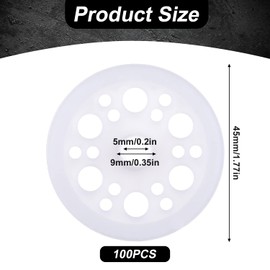 100pcs Plastic Flat Washers, 45mm Load Spreading Plastic Washers Polypropylene Washer Foam Board Washers for Screws for Fixing and Supporting Foam Insulation Panels