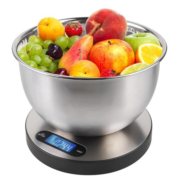 Digital Kitchen Scales with 2 L Bowl, 5 kg/1G Kitchen